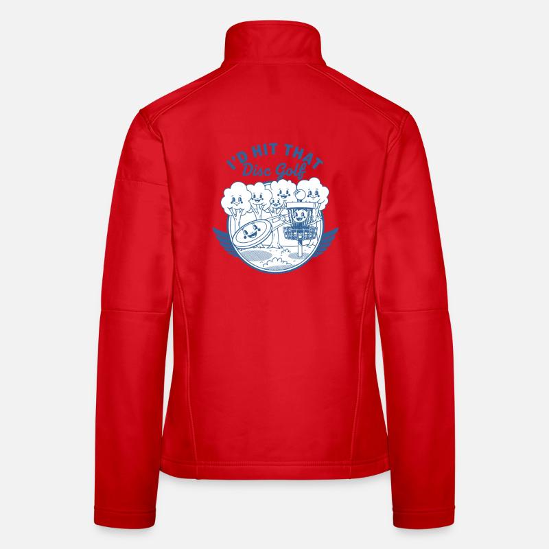ID HIT THAT Disc Golf Funny Disc Golfer Scene Women's Softshell Jacket