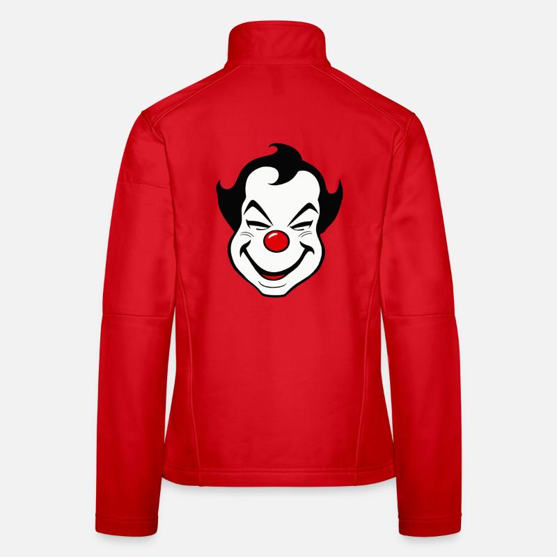 Carnaval du visage de clown joyeux Carnaval Carnaval Veste en tissu softshell Femme