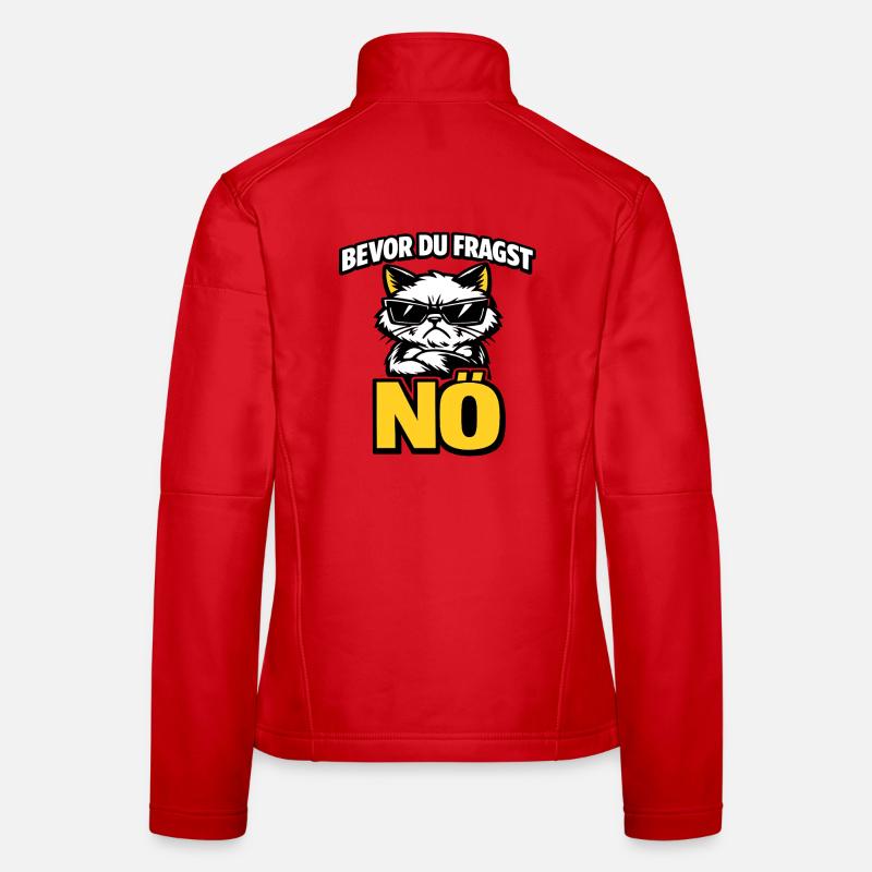 Bevor du fragst: NÖ – Grumpy Katze Frauen Softshelljacke