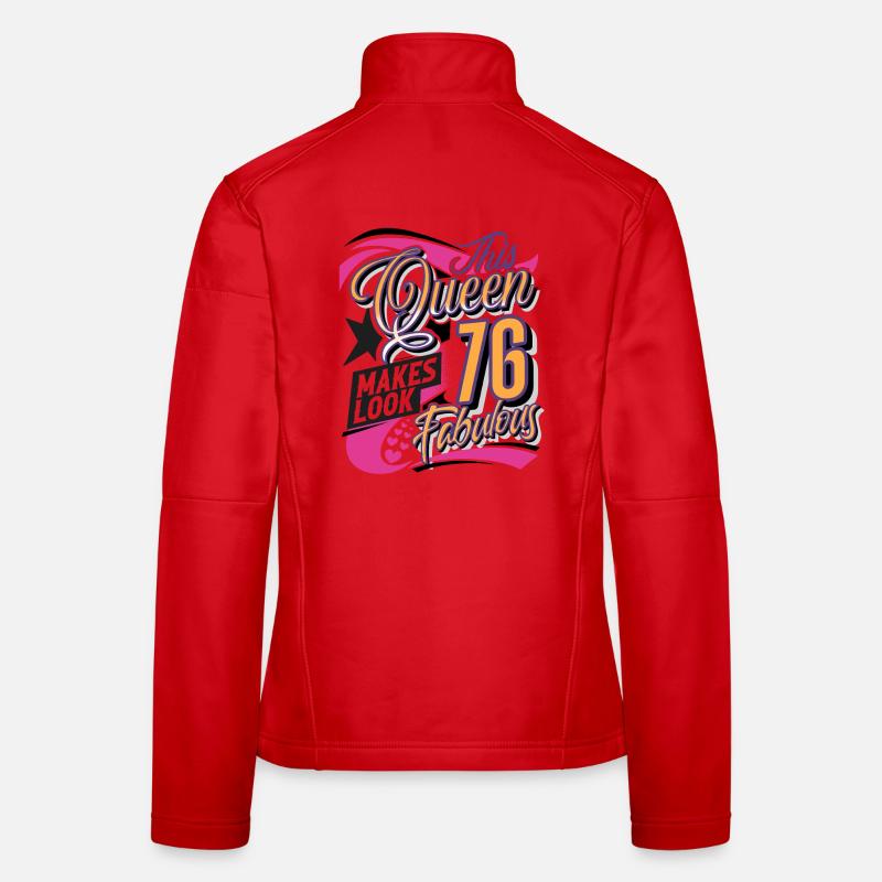 76th Birthday Queen Women's Softshell Jacket