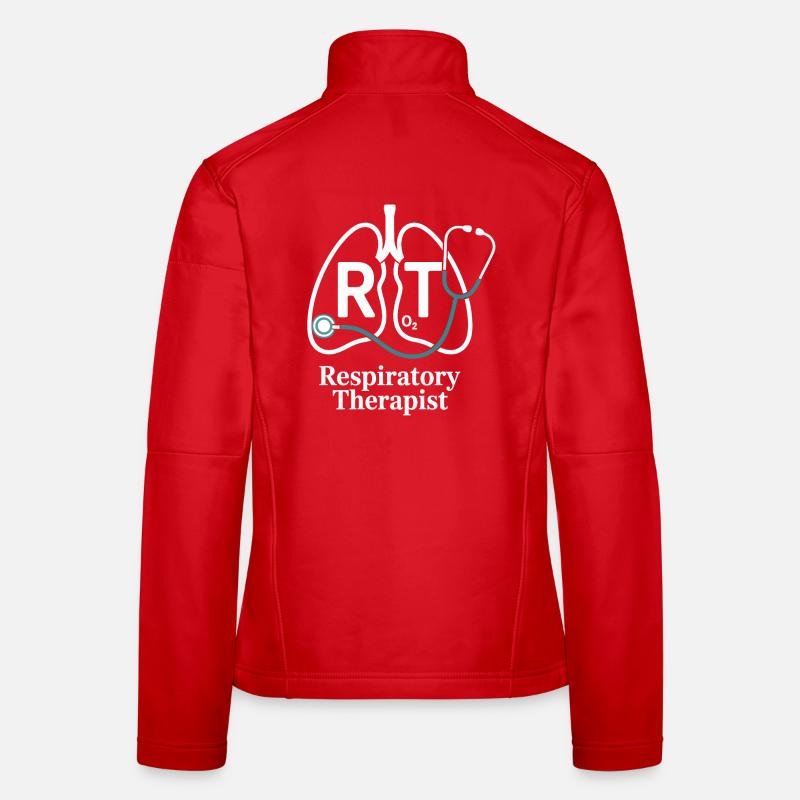 Respiratory Therapy RT Logo Lung Stethoscope Women's Softshell Jacket