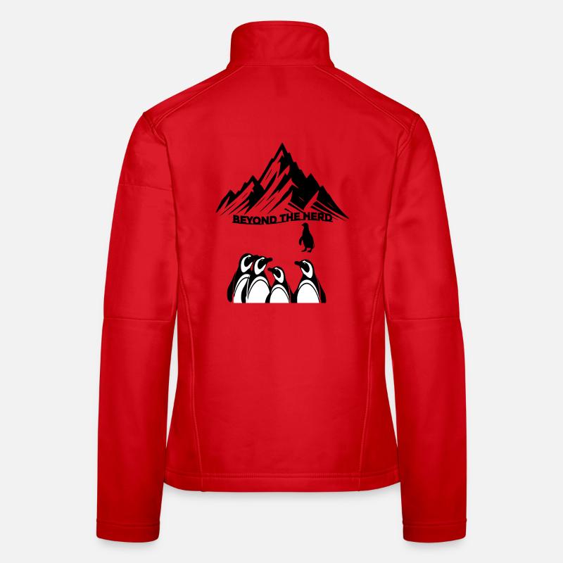 Lone Explorer Penguin Tee - Choose Your Own Path - Women's Softshell Jacket - red