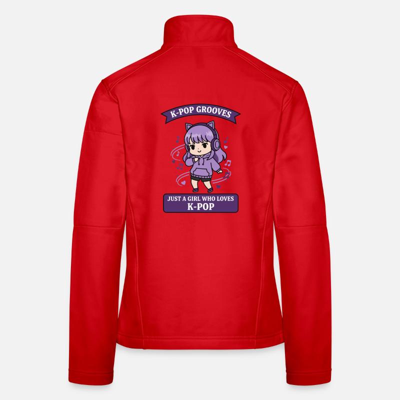 K-Pop-Grooves – einfach ein Mädchen, das K-Pop-Musik liebt Frauen Softshelljacke