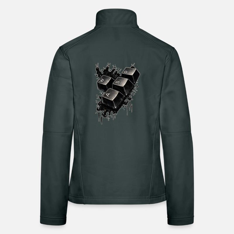 WASD Splash – Conception de clavier gamer pour joueurs & P Veste en tissu softshell Femme