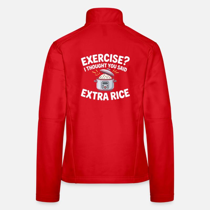 Blague sur le riz : Riz en extra Veste en tissu softshell Femme