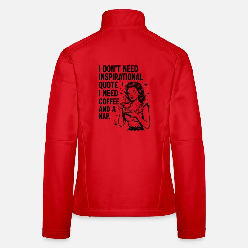 Real Coffee Love Nap Statement Women's Softshell Jacket