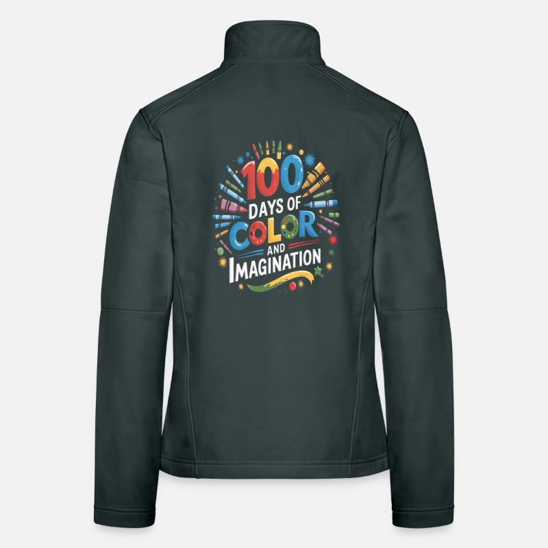 100 jours de couleur et d’imagination Veste en tissu softshell Femme