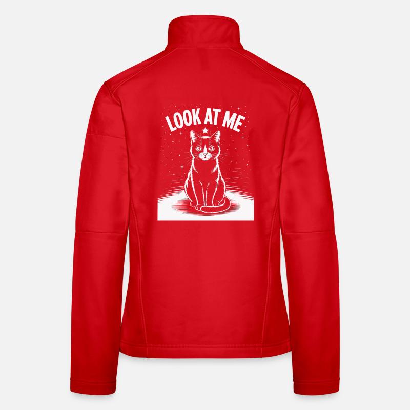 Regarde-moi - Ciel étoilé de chat Veste en tissu softshell Femme