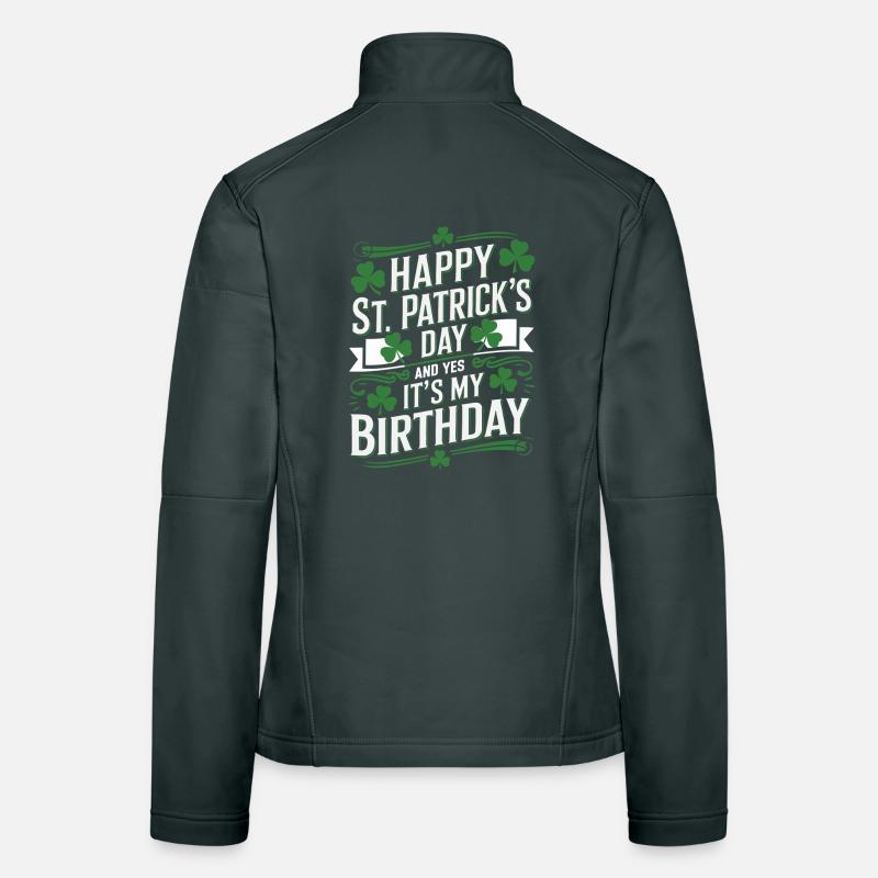 L’anniversaire de StPatrick – Joyeux anniversaire Veste en tissu softshell Femme