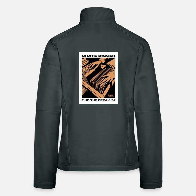 Affiche vinyle Crate Digger 84 Veste en tissu softshell Femme
