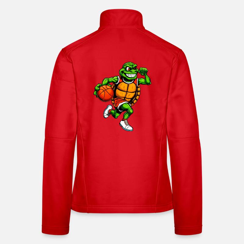 Basketball Turtle Women's Softshell Jacket