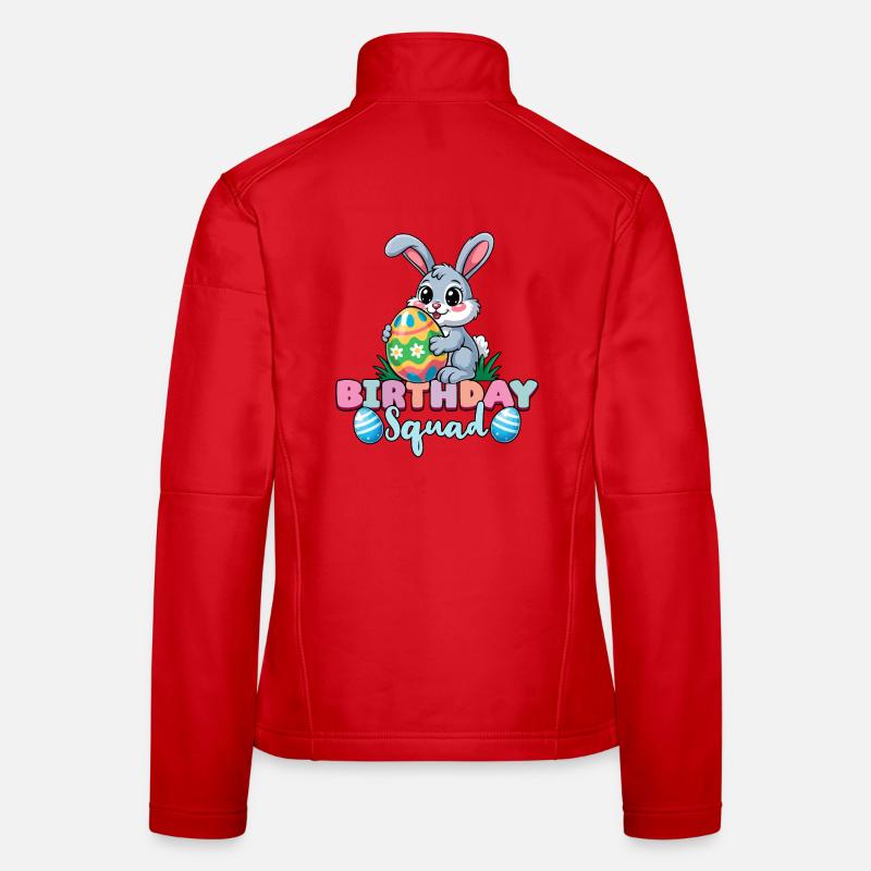 Birthday Squad Happy Easter Bunny Spring Women's Softshell Jacket