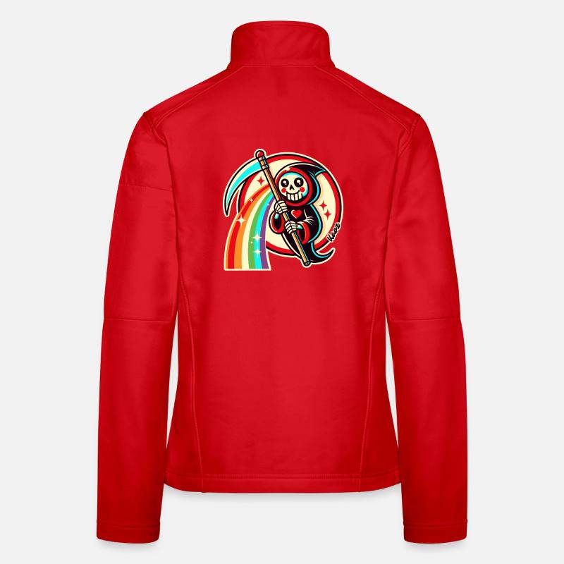 Rainbow Grim Reaper Women's Softshell Jacket