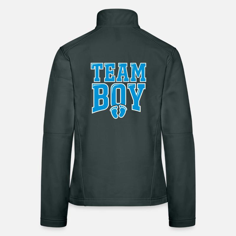 TEAM BOY Typography with Footprints Women's Softshell Jacket