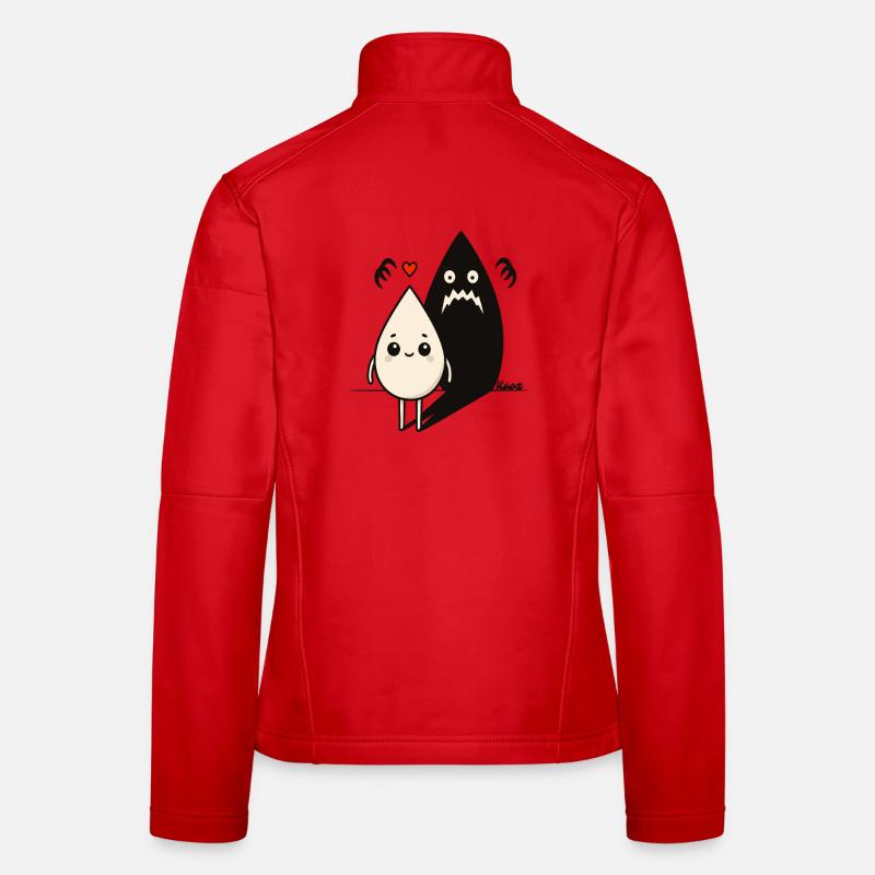 Tiny Heart and Dark Shadow Duo Women's Softshell Jacket