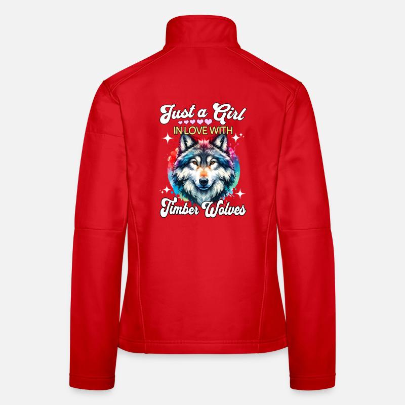 Grauwolf Mädchen Timber Wolf Frauen Softshelljacke