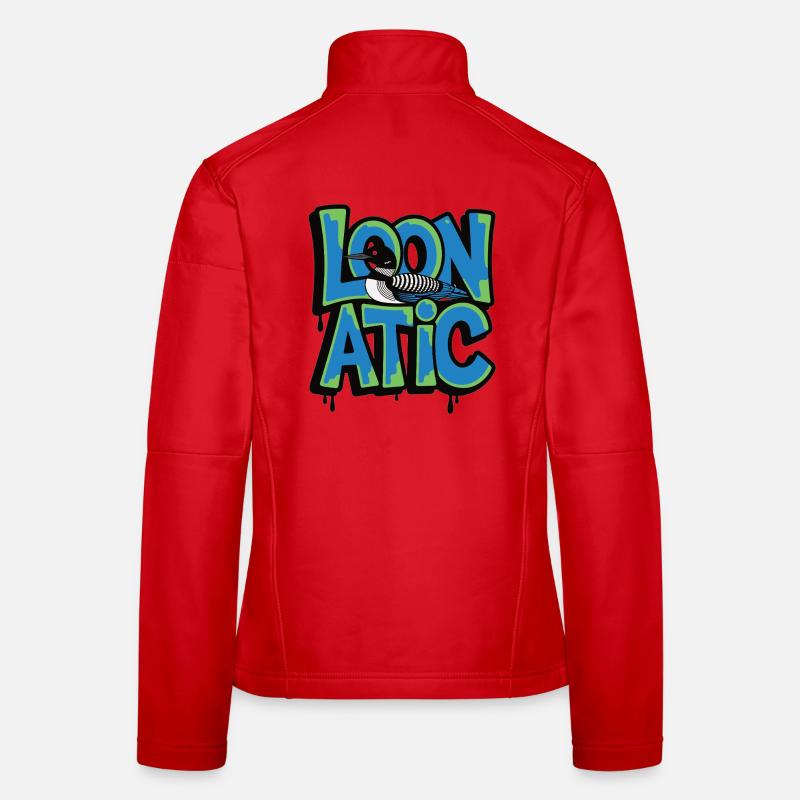 Loonatic Bird Graffiti Style Women's Softshell Jacket