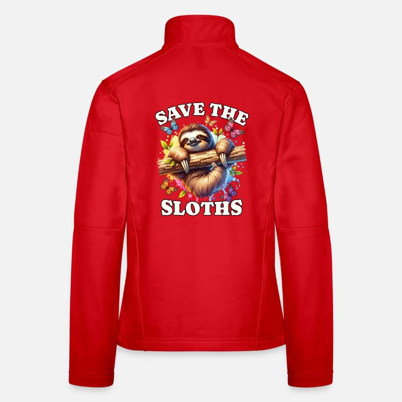 Faultier Save Sloth Frauen Softshelljacke