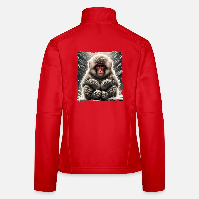 Schneeaffe Snow Monkey Frauen Softshelljacke