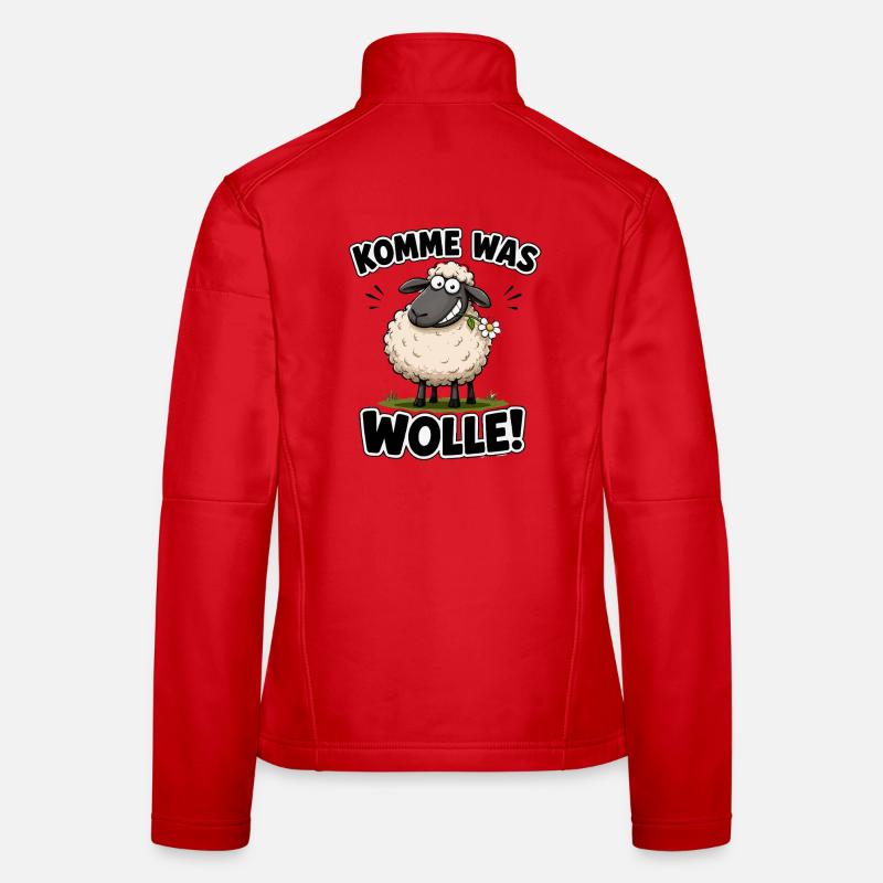 Komme Was Wolle – Schmuse-Schaf Design Frauen Softshelljacke