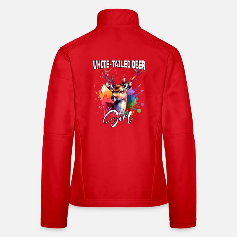 White-tailed Deer Girl White-tailed Deer Women's Softshell Jacket