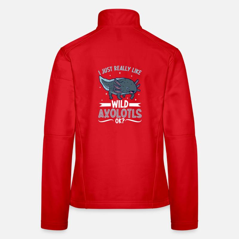 J’adore mon axolotl sauvage Veste en tissu softshell Femme