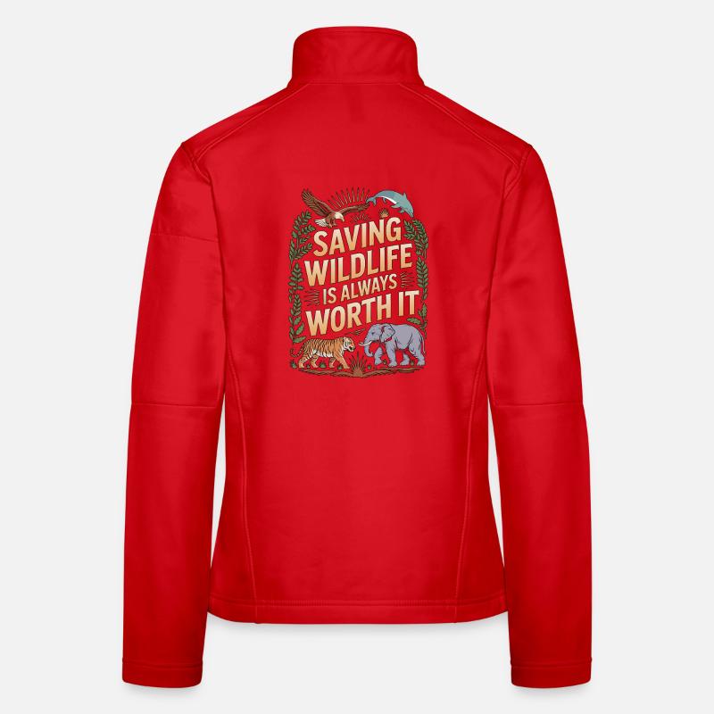 Protéger la faune animale, c’est toujours le soin des animaux Veste en tissu softshell Femme