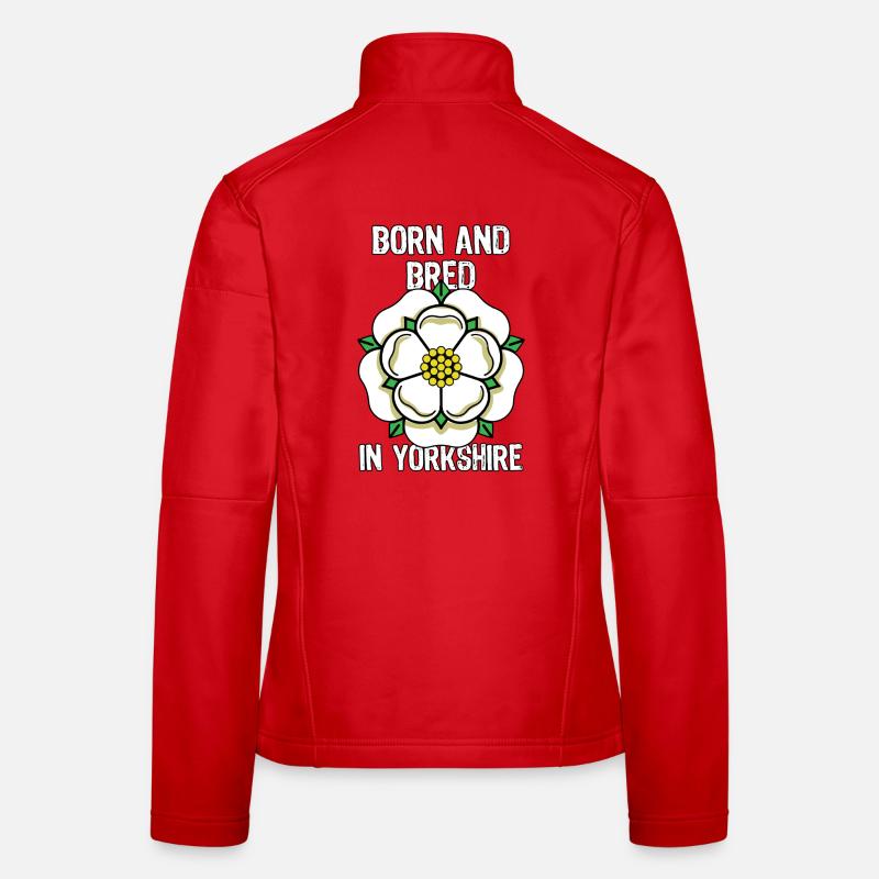 Dans le comté du Yorkshire, fière fleur du drapeau du Yorkshire Veste en tissu softshell Femme