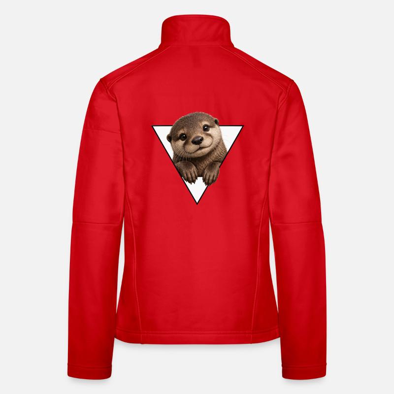 Otter Blick im Dreieck Frauen Softshelljacke