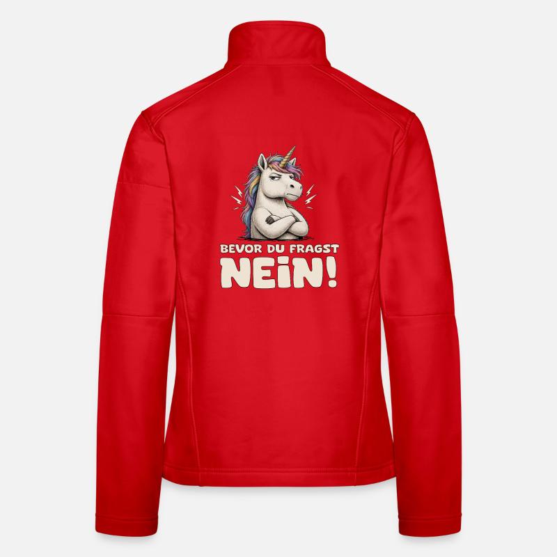 Einhorn Bevor du fragst, Nein! Frauen Softshelljacke