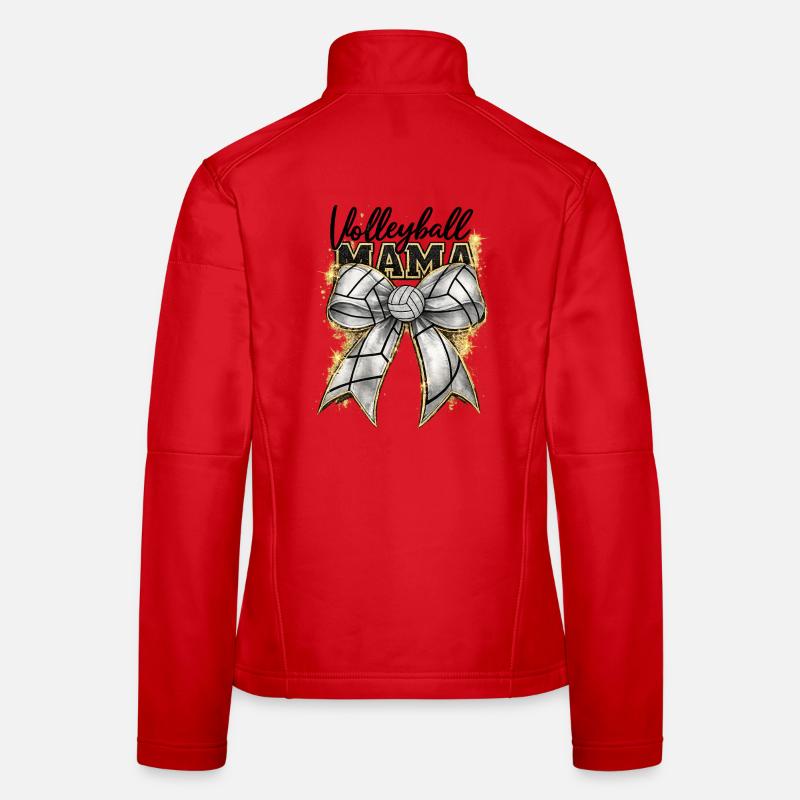 Volleyball Mama Schleife Glitzer Gold Muttertag  Frauen Softshelljacke