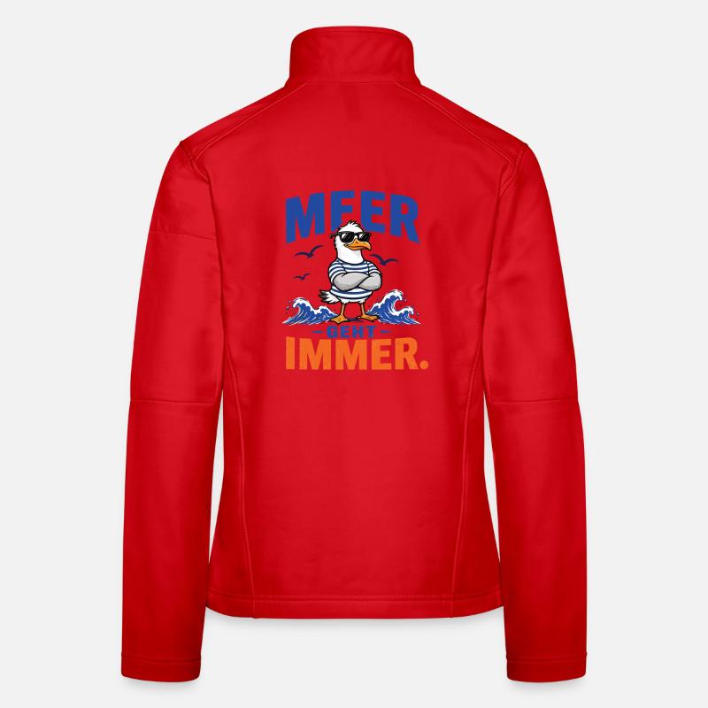 Möwe Meer Geht Immer Shirt - Frauen Softshelljacke - Rot