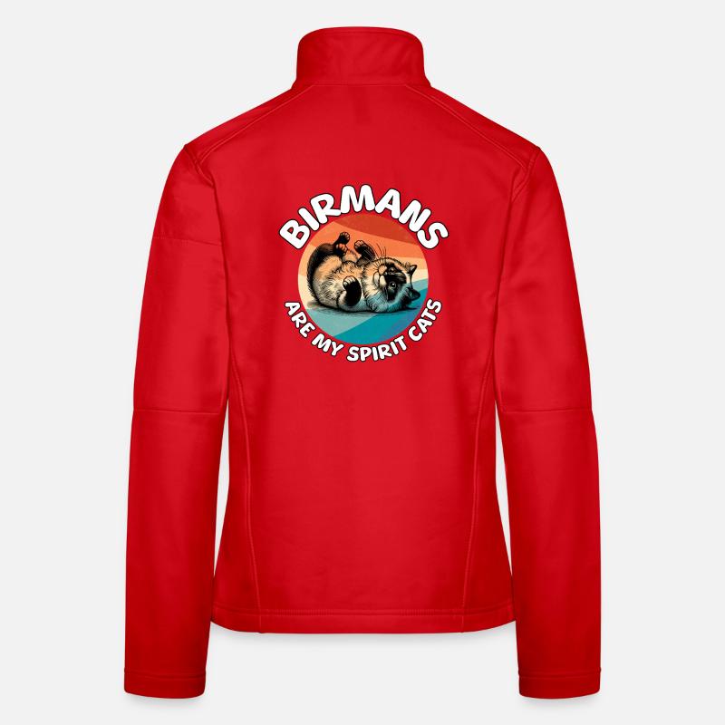 Drôles de dictons du chat Birman Veste en tissu softshell Femme