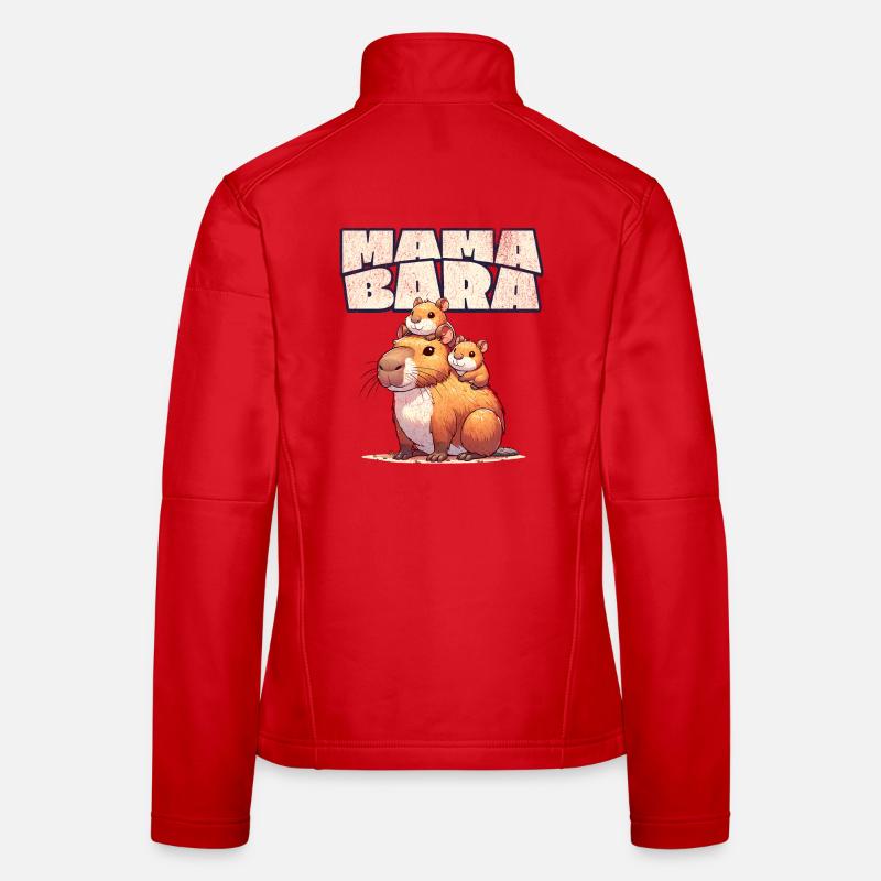 Mama Bara Capybara Veste en tissu softshell Femme