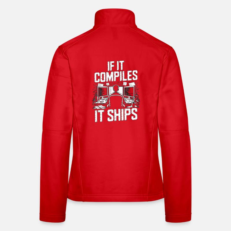 Développeur de jeux Si ça compile Programmeur de jeux Veste en tissu softshell Femme