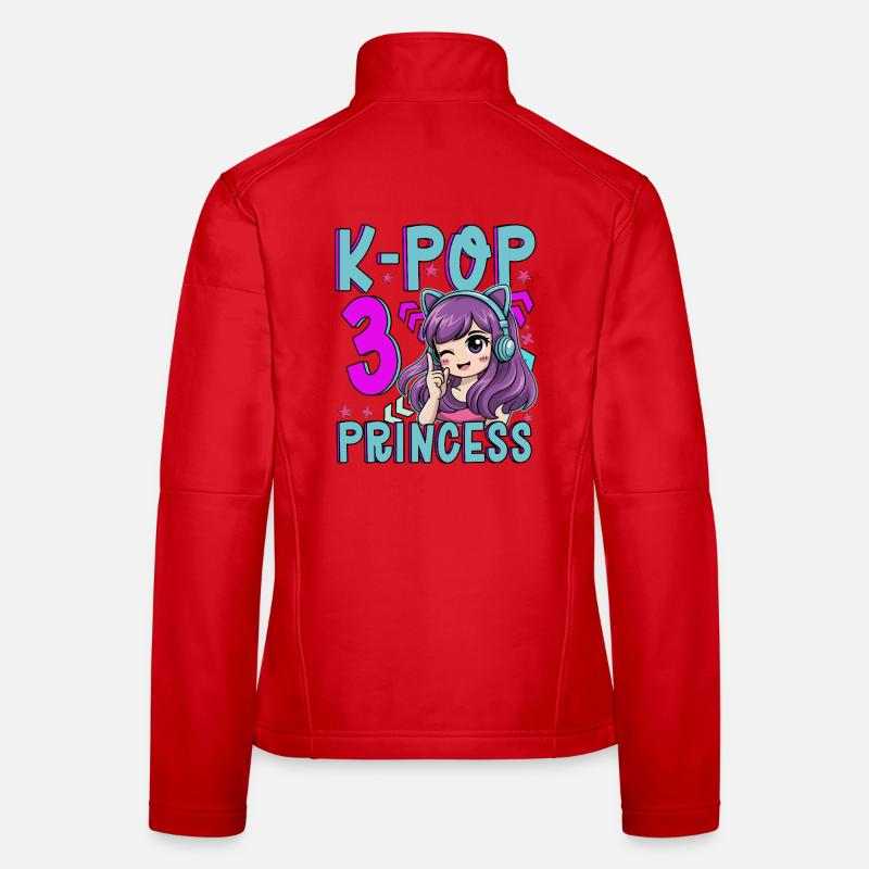 Princesse K-Pop Anniversaire de 3 ans Veste en tissu softshell Femme