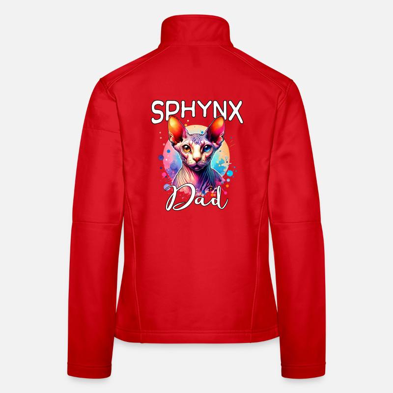 Sphynx Cat Dad Veste en tissu softshell Femme