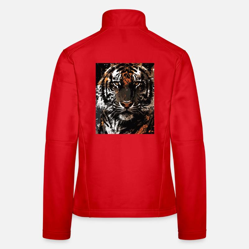 Image de feu du Prisme du Tigre Veste en tissu softshell Femme