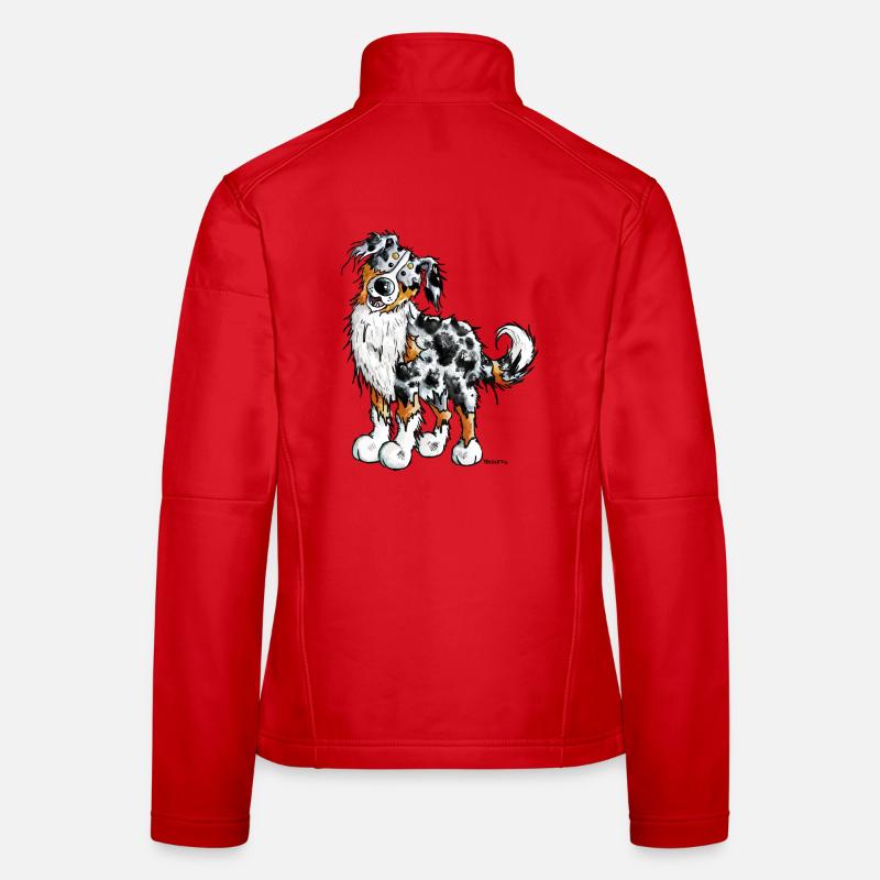 Witziger Australian Shepherd - Frauen Softshelljacke - Rot
