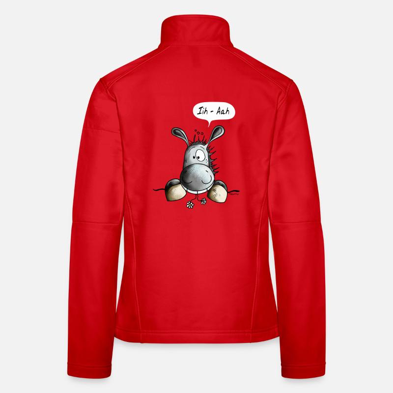 Abenteuerlustiger Esel - Frauen Softshelljacke - Rot