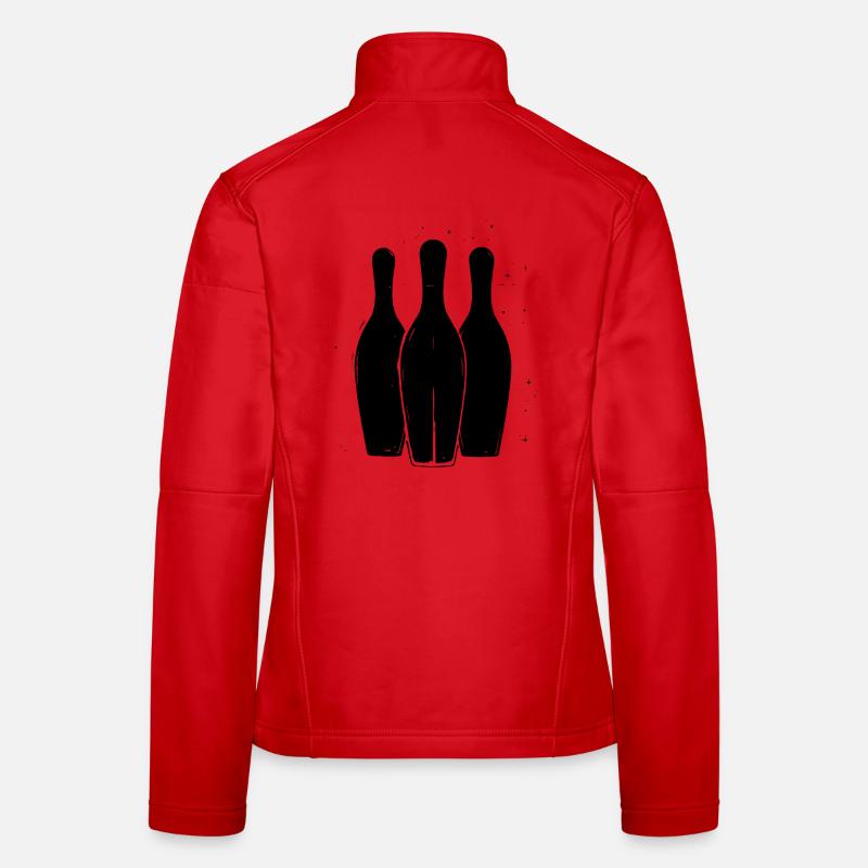 Bowling Drawing Women's Softshell Jacket