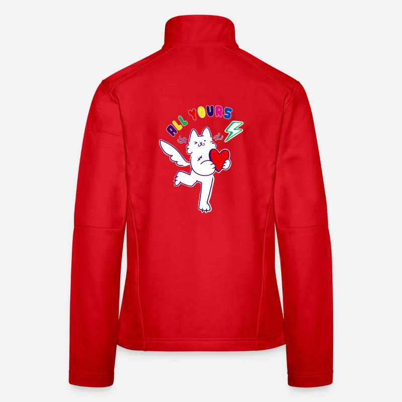 Verliebte Katze Frauen Softshelljacke