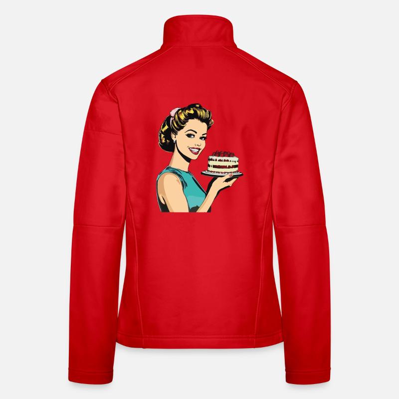 Baking Cake Baking Queen Baking Fairy Baker Pop Art Women's Softshell Jacket