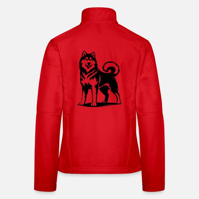 Alaskan Malamute in a proud pose Women's Softshell Jacket