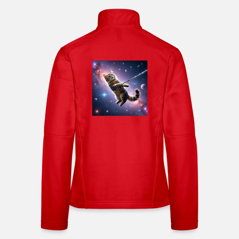 Chat dans l’espace Veste en tissu softshell Femme