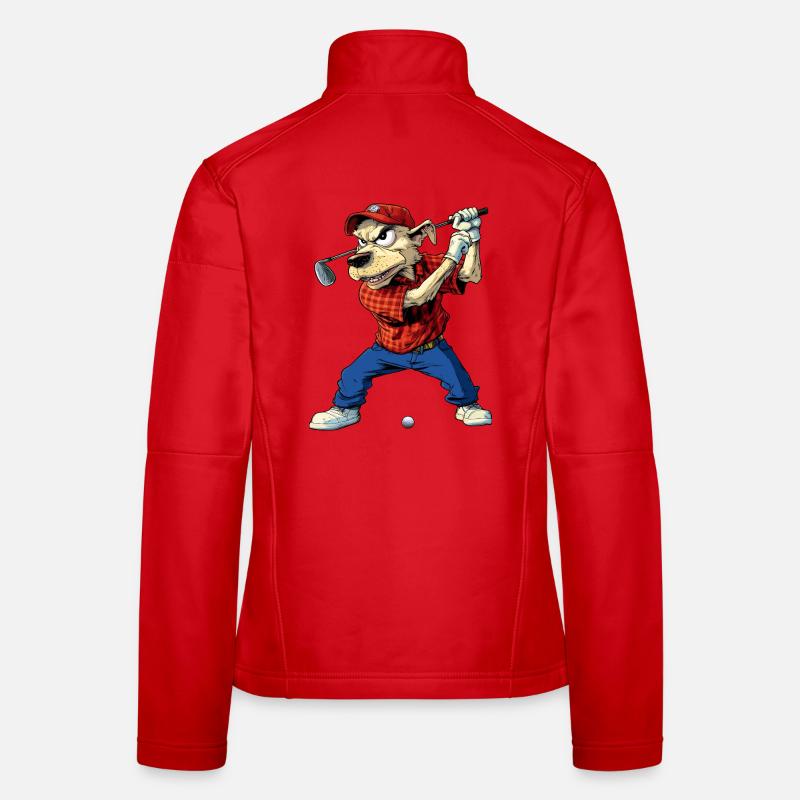 Hunde Golf - Frauen Softshelljacke - Rot