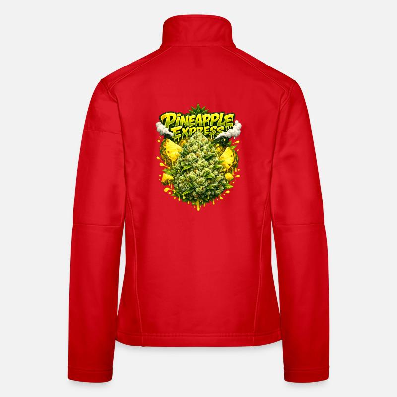 Pineapple Express Tropical Graffiti Print - Frauen Softshelljacke - Rot