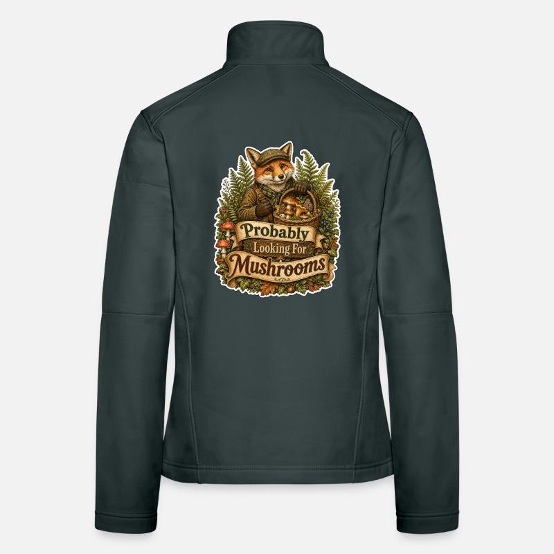 Probably Looking For Mushrooms Fox Women's Softshell Jacket