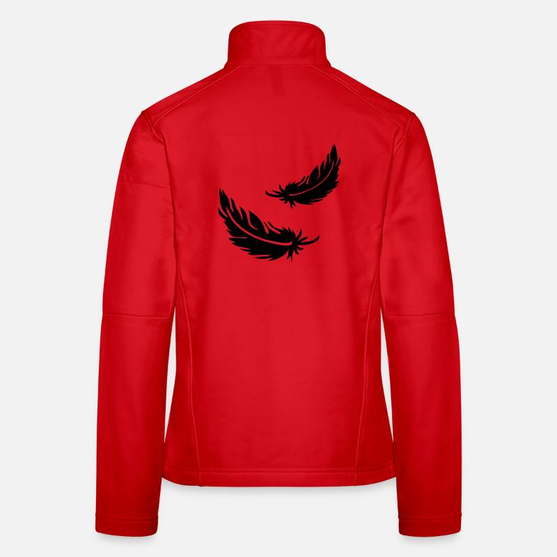 Zwei fliegende Federn Frauen Softshelljacke