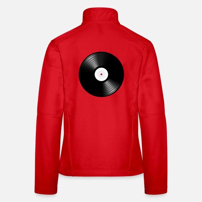 vinyl schallplatte record disc turntable DJ - Frauen Softshelljacke - Rot